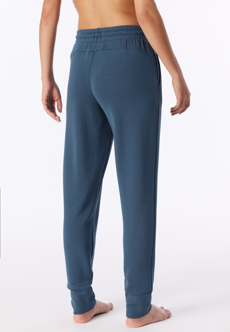 Langere broek met dubbelzijdige manchetten, diepblauw - Mix+ Relax