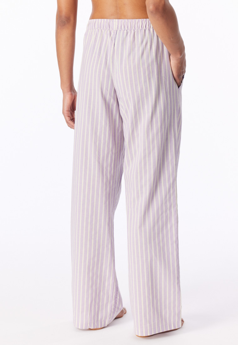 Langere broek van geweven viscose, multicolor strepen  Mix+ Relax