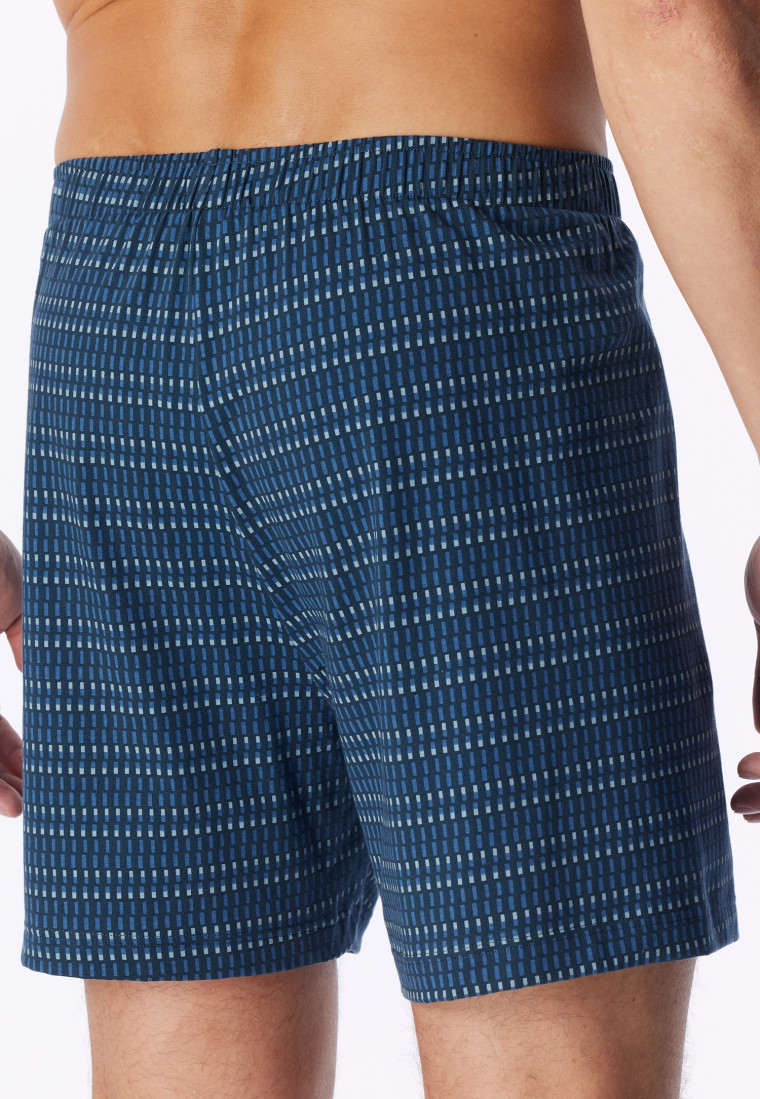Lot de 2 boxers en jersey uni/imprimé bleu - Multipacks de boxers