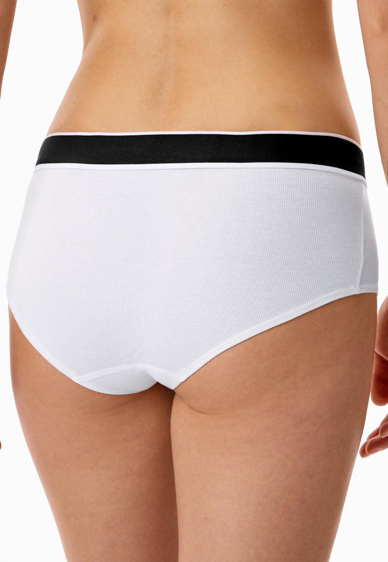 White Double Rib Panties - Pure Rib