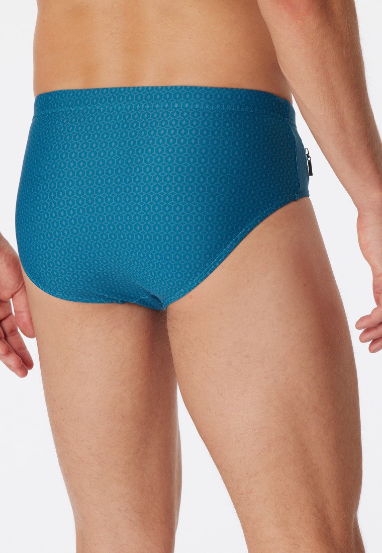 Swimming trunks briefs knitware petrol blue - Classic Swim