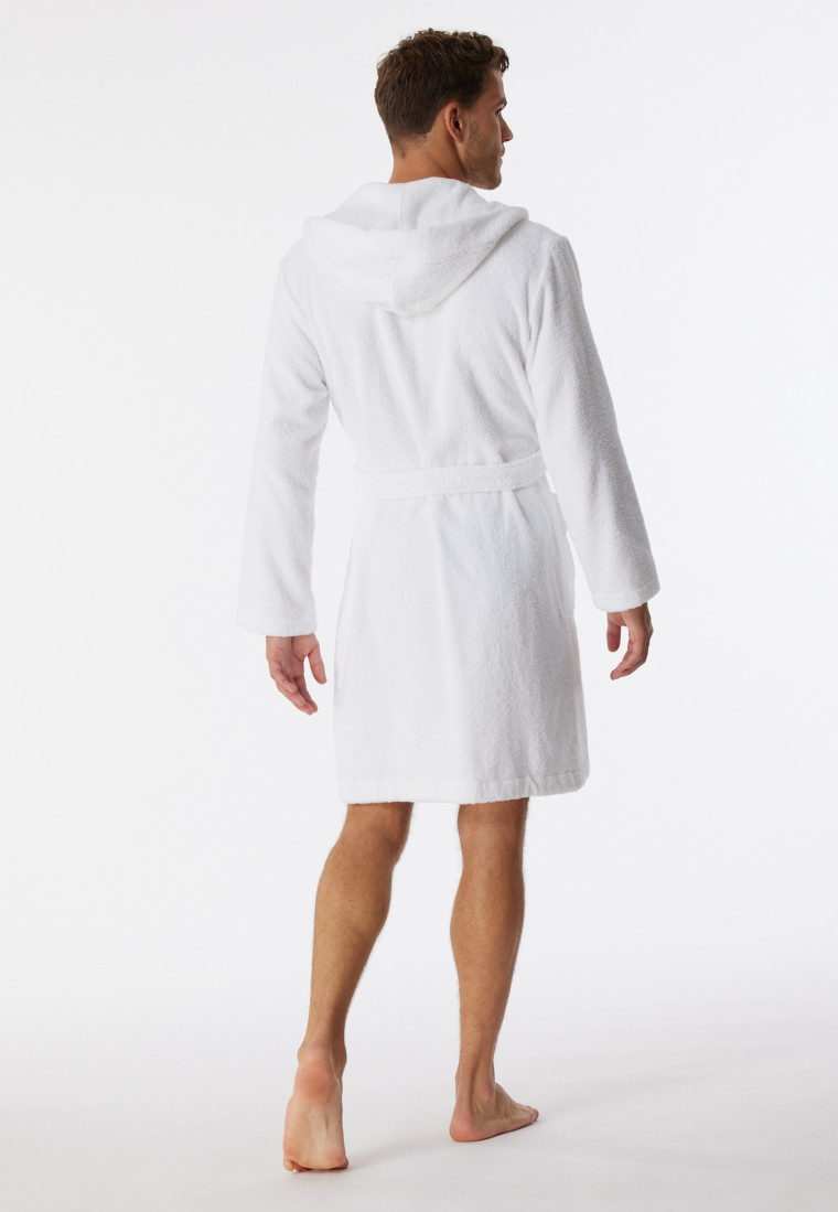 Bademantel Frottee 100 cm weiß - Essentials