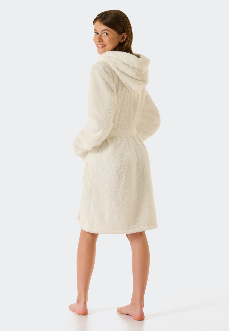 Bademantel Teddy-Fleece off-white - Original Classics