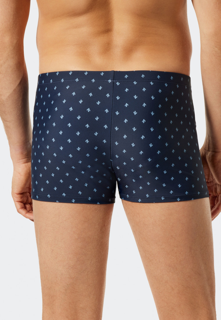 Swim trunks with zipped pocket admiral patterned - Aqua