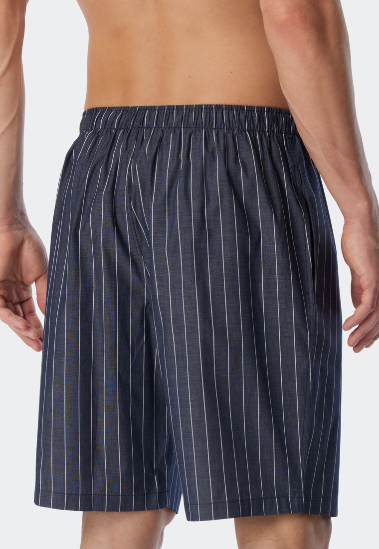 Bermudashorts Webware Organic Cotton Streifen dunkelblau - Mix+Relax