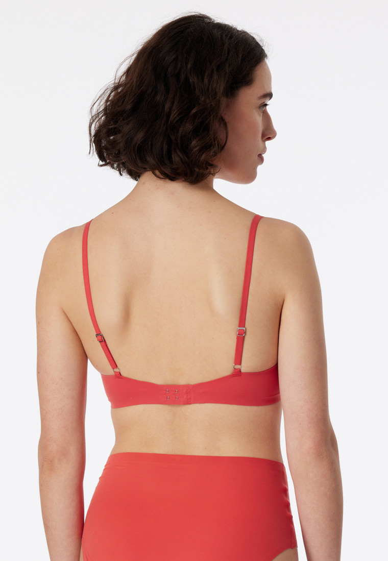 Bra without underwire padded red - Invisible Soft