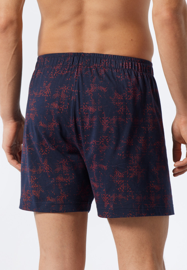 Boxershort 2-pack jersey effen en veelkleurig batikpatroon - Fun Prints