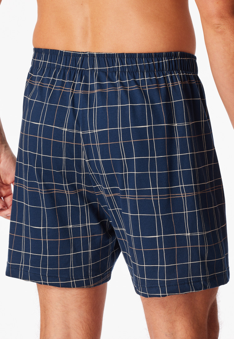 Boxershorts 2er-Pack Jersey uni/ kariert - Boxershorts Multipacks