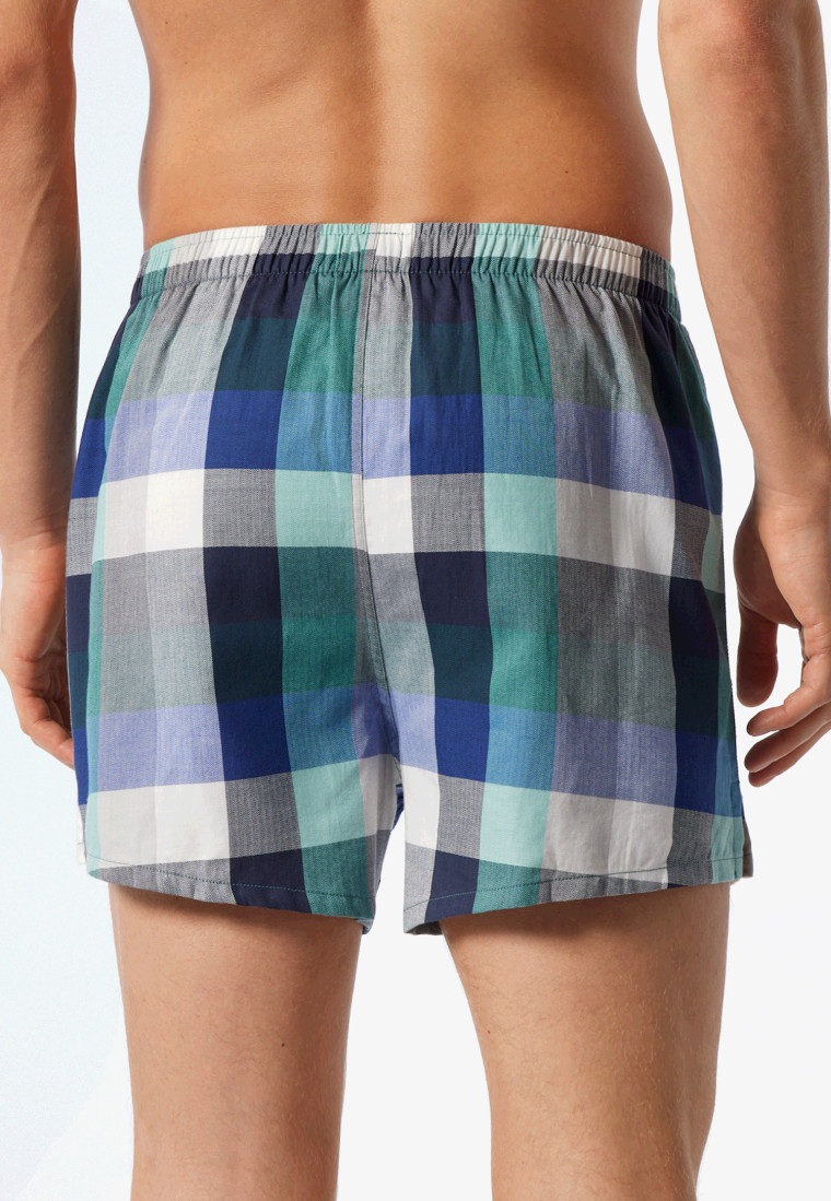 Lot de 2 boxers uni motif carreaux multicolore - Fun Prints