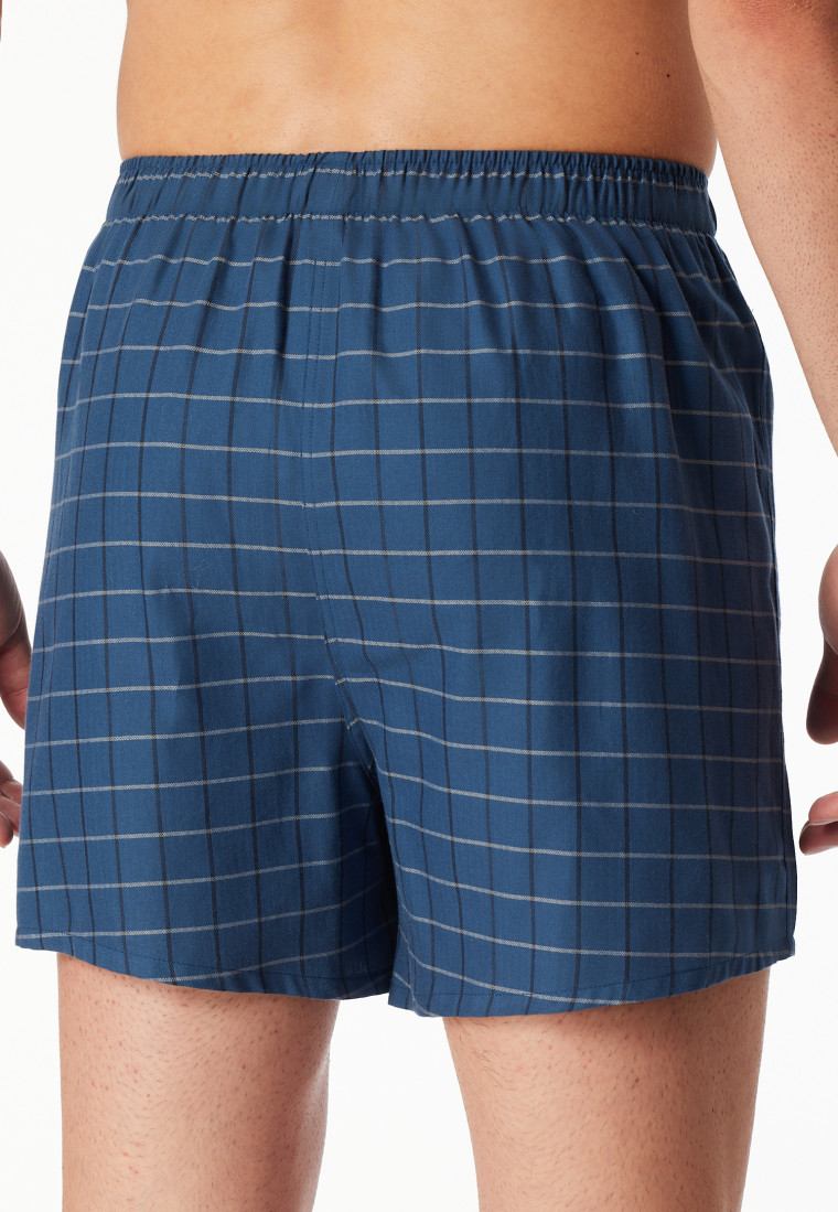 Boxershorts 2er-Pack Webware Karo blau - Boxershorts Multipack
