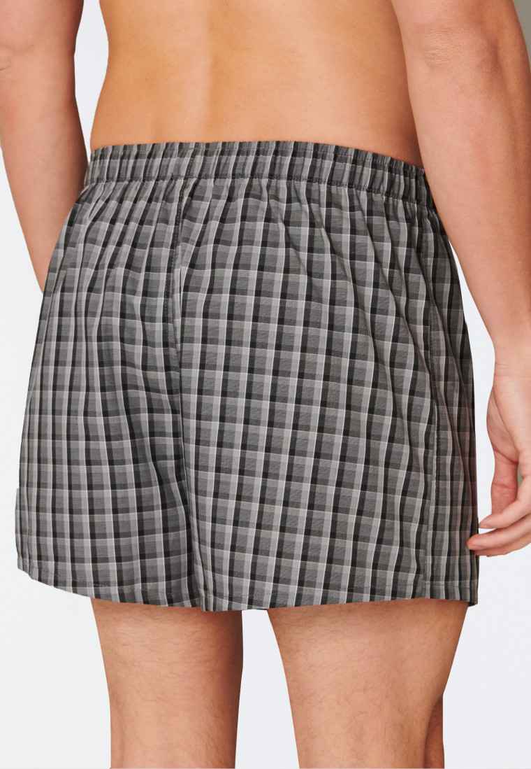 Boxer shorts 2-pack woven fabric black checked - Boxershorts Multipack