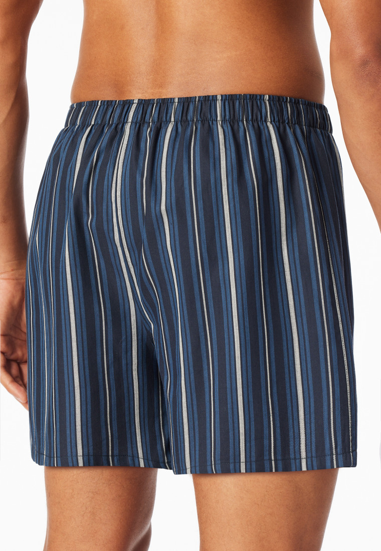 Boxershorts 2er-Pack Webware Streifen mehrfarbig - Boxershorts Multipack