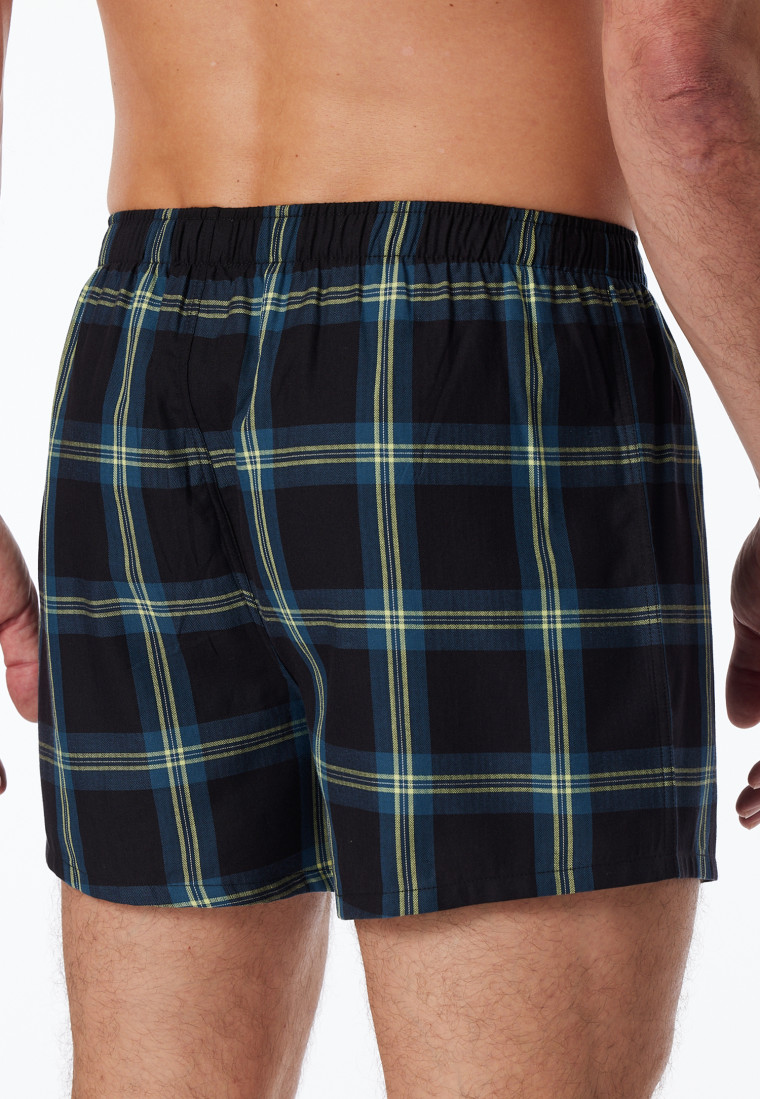 Boxershorts 2-pack geweven uni geruit meerkleurig - Boxershorts multipacks