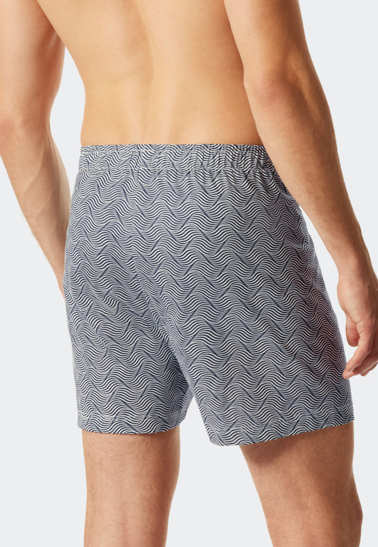 Boxer shorts jersey 2-pack solid pattern dark blue/gray - Fun Prints