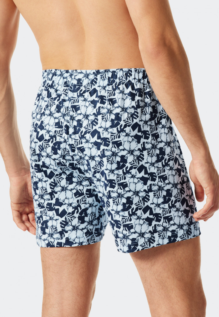 Lot de 2 boxers jersey motif uni bleu foncé / bleu clair - Fun Prints