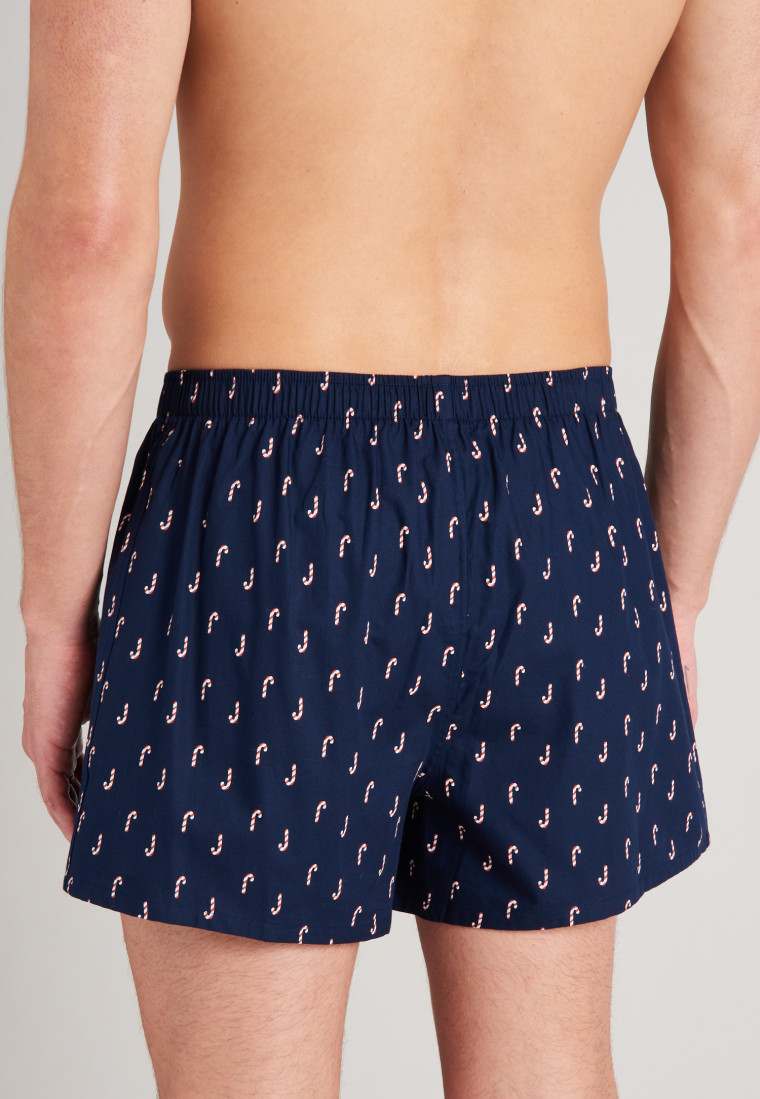 Confezione da 2 boxer in tessuto intrecciato con fantasia di bastoncini di zucchero multicolore - Fun Prints