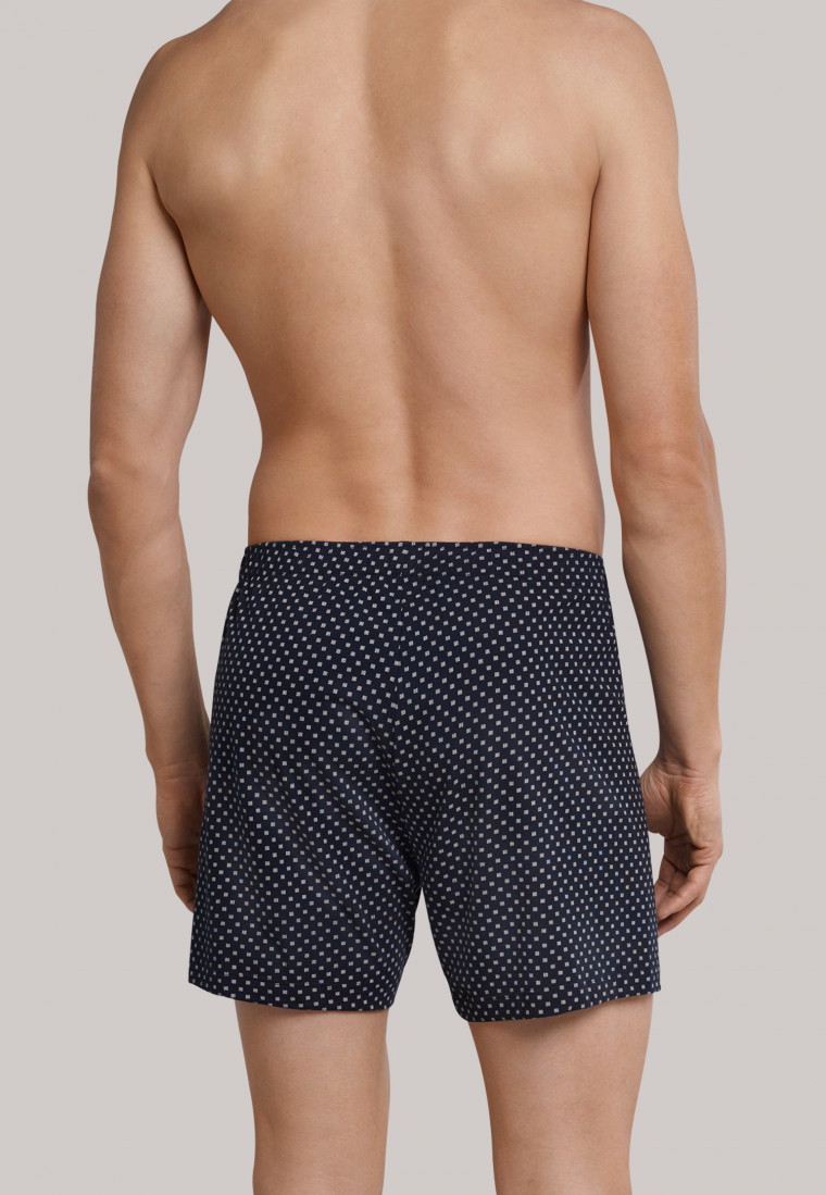 Boxershorts jersey donkerblauw bedrukt - Dark Sapphire