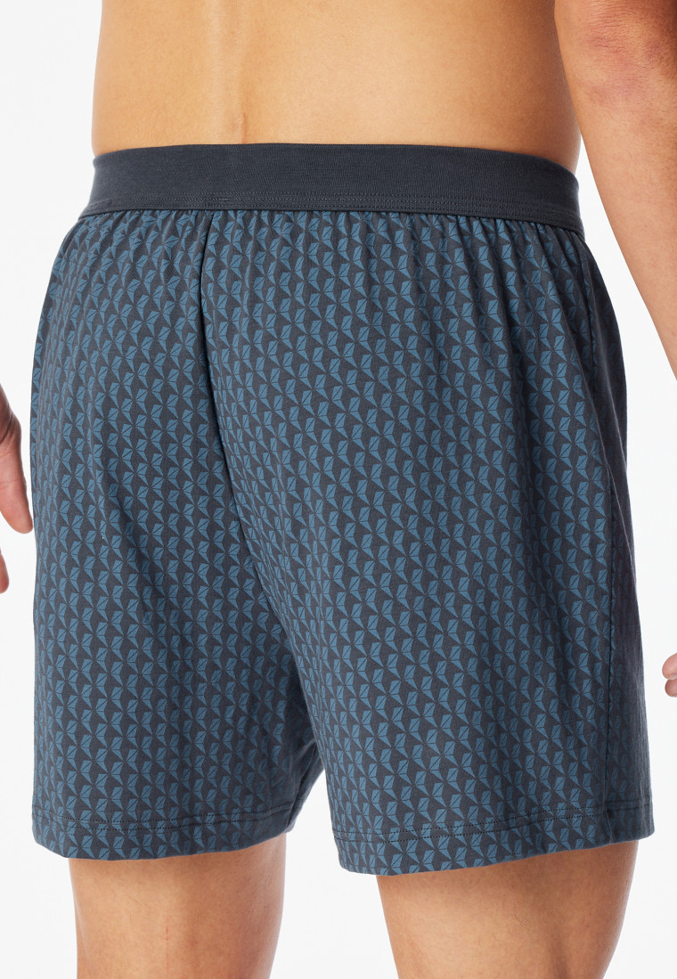 Boxer shorts Organic Cotton patterned graphite - Comfort Fit
