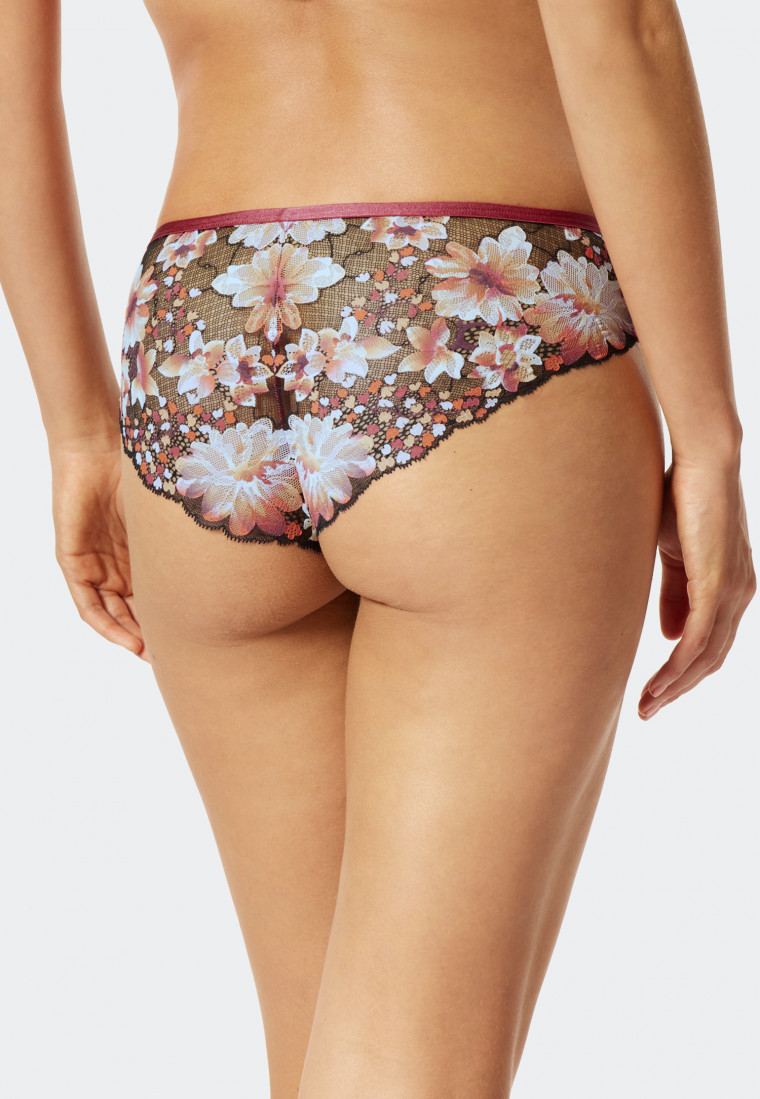 Slip brésilien microfibre durable dentelle baies - Summer Floral Lace