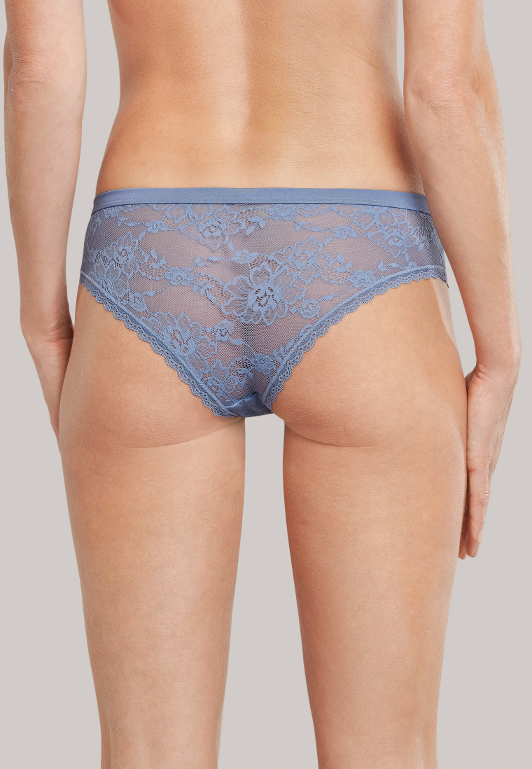 Brazilian hipster all-over lace denim blue - Pure Lace