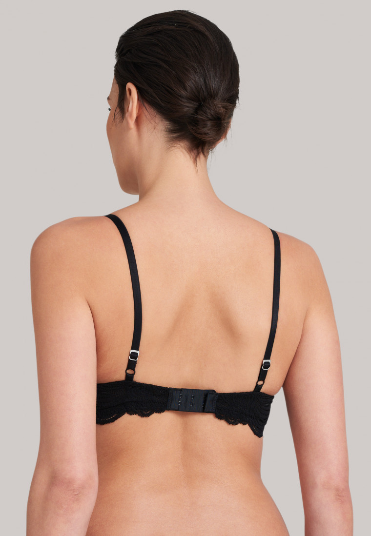 Beugelbeha gevulde cups kant zwart - Wave Lace