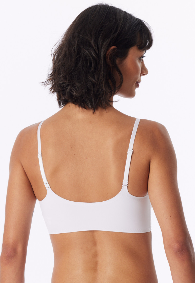 Bustier microvezel uitneembare pads wit - Invisible Soft