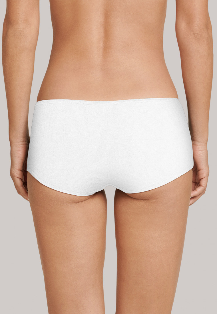 White double rib shorts - Personal Fit Rib