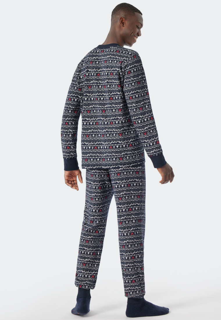 Confezione regalo con pigiama e calze da uomo stampa Waterprint - X-Mas