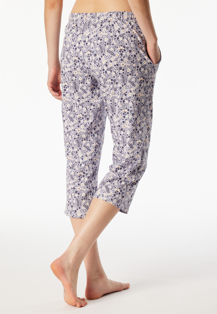 Hose 3/4-lang Blumen mehrfarbig gemustert - Mix+Relax