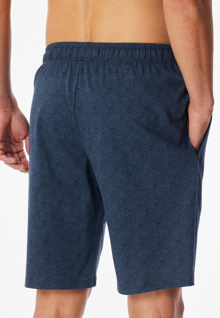 Korte broek atlantisch blauw patroon - Mix+ Relax