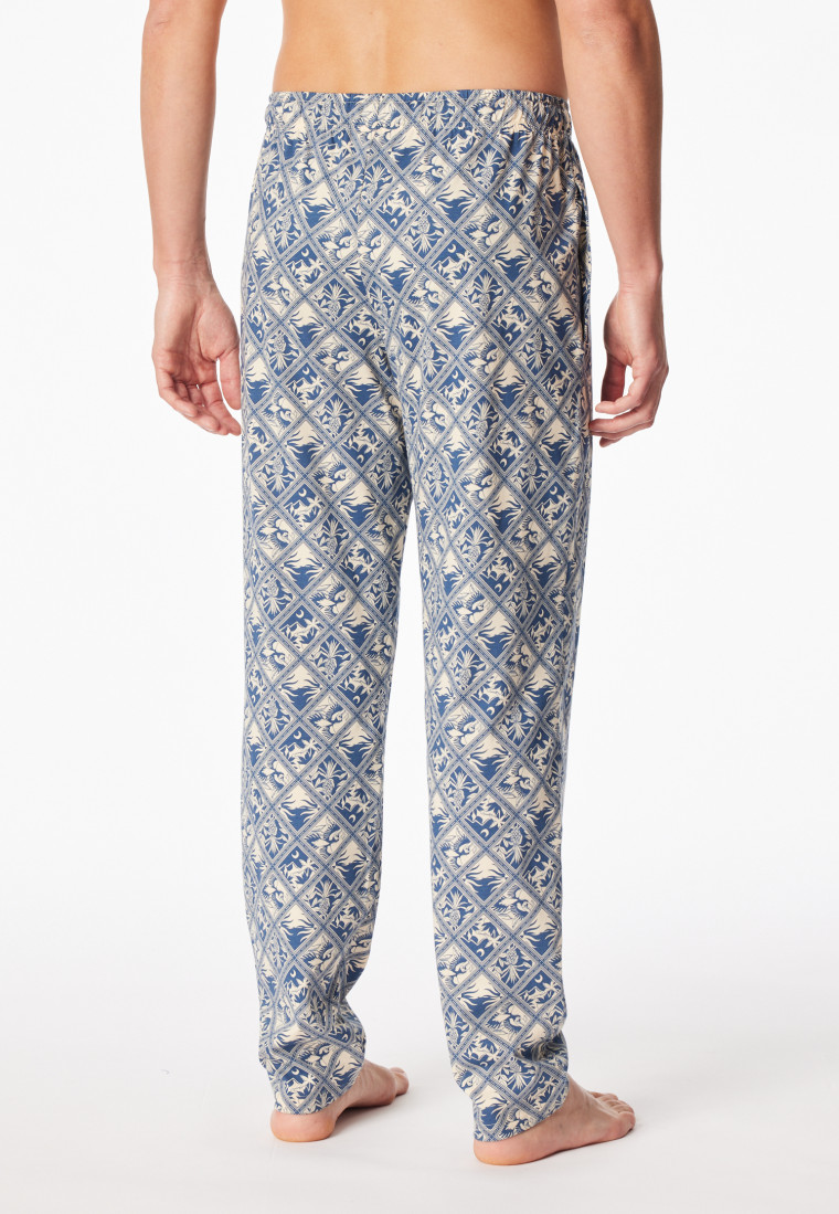 Hose lang beige bedruckt - Mix+Relax