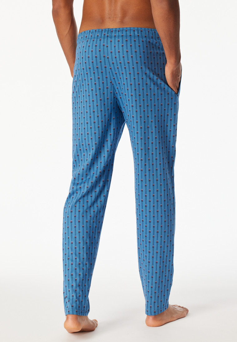 Lange broek met bedrukt blauw - Mix+ Relax