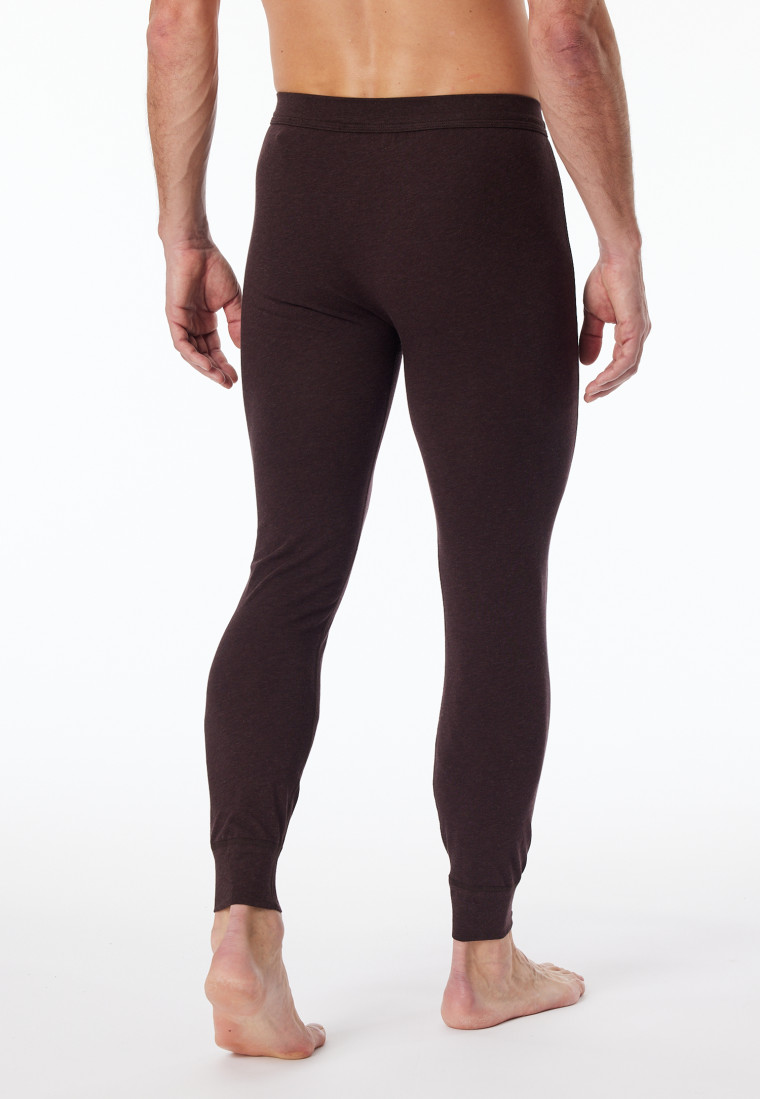 Hose lang braun-meliert - Comfort Fit