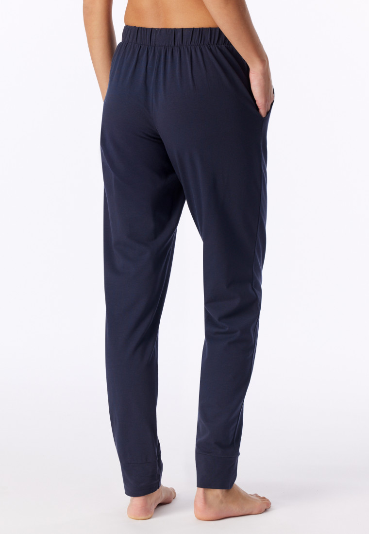 Lange manchetten broek diep blauw - Mix+ Relax