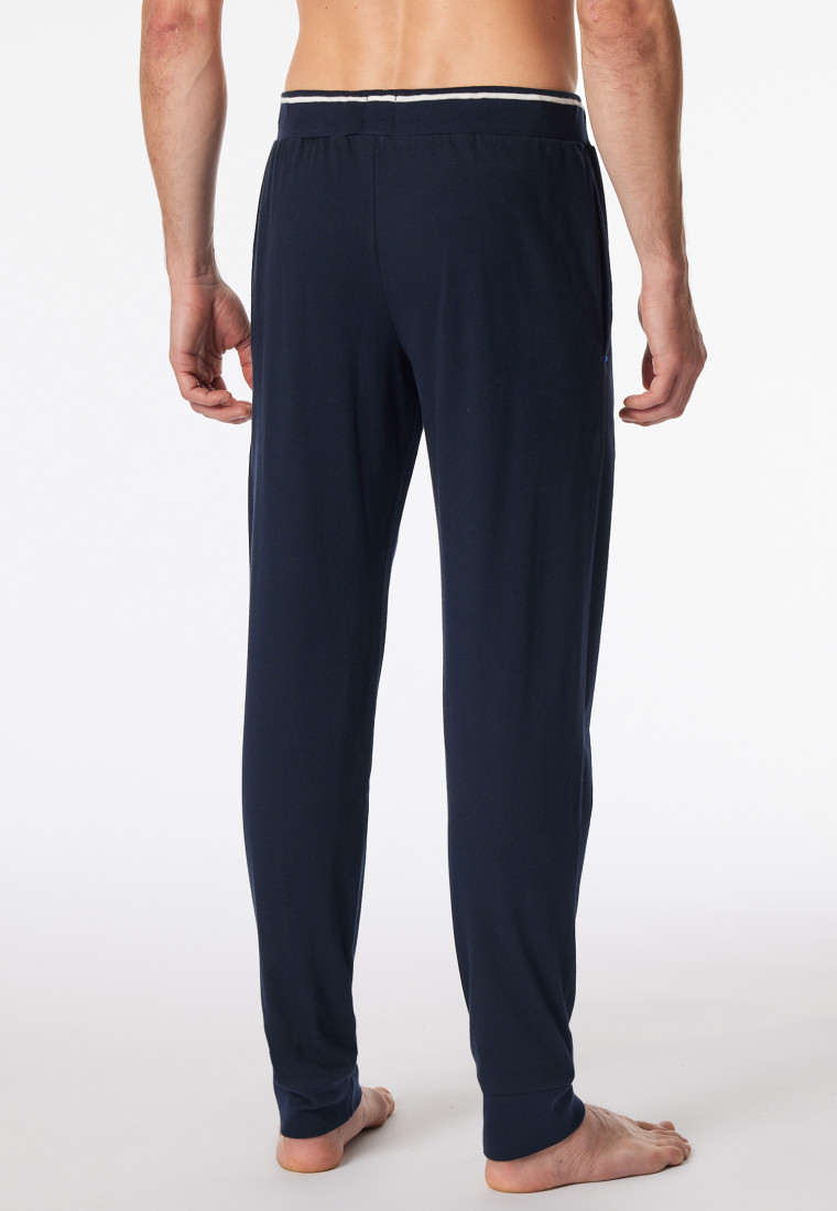 Lange broek met manchetten nachtblauw - Mix+ Relax