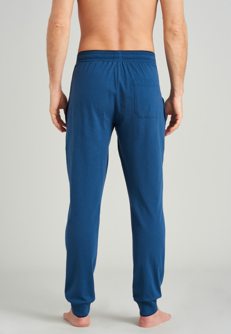 Pantalon long poignets rayures jeans bleu - Mix + Relax