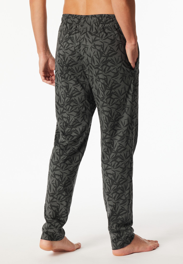 Lange broek met donkergroen bedrukt - Mix+ Relax