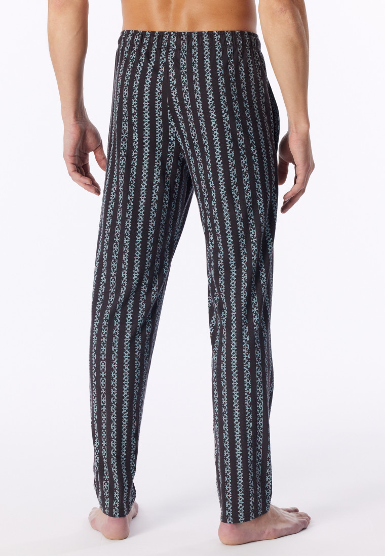 Langere broek met ijsblauwe bedrukking - Mix+ Relax