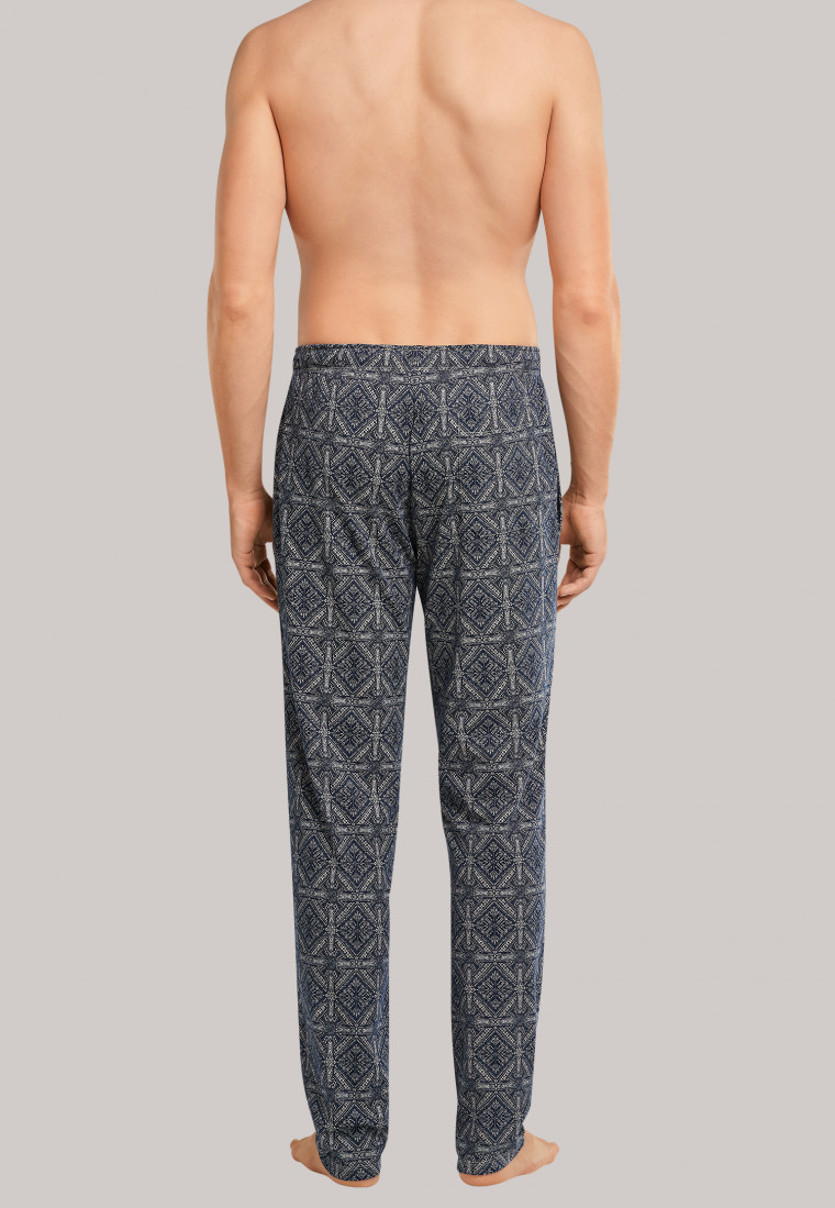 Pantalon long interlock fin beige à motifs - Mix & Relax