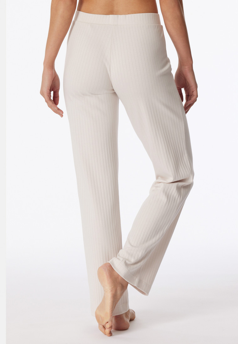 Pantaloni lunghi in Interlock di cotone biologico in tonalità sabbia - Mix+Relax