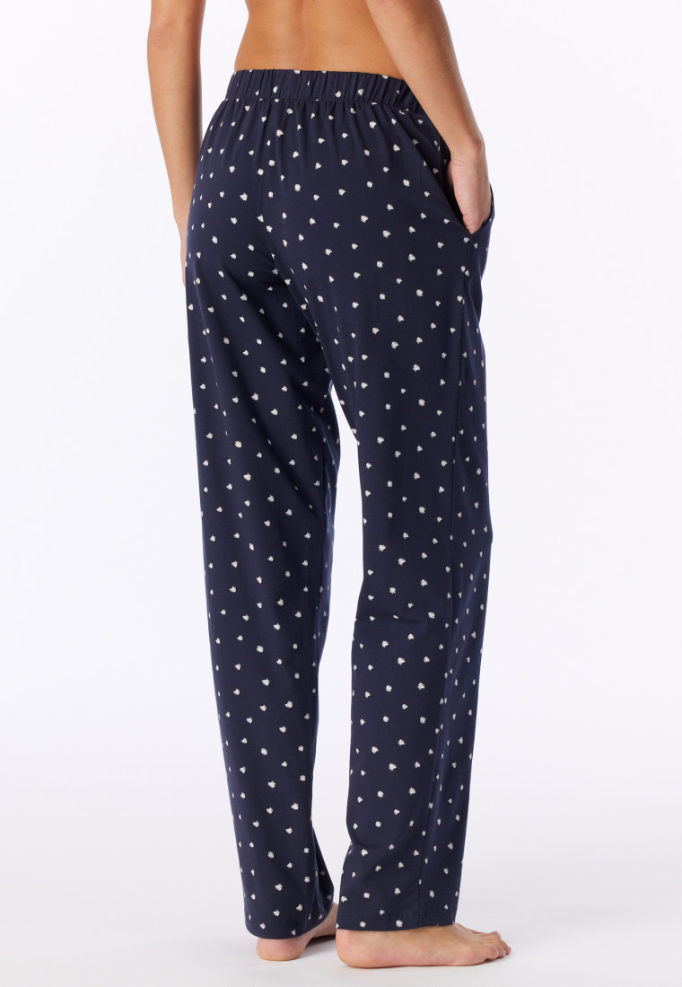 Lange broek stippen donkerblauw - Mix+ Relax