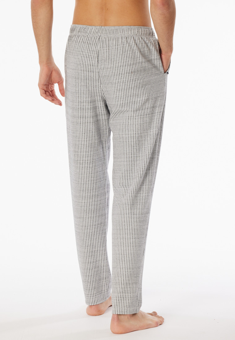 Pants long single jersey jacquard stripes midnight blue - Mix+Relax