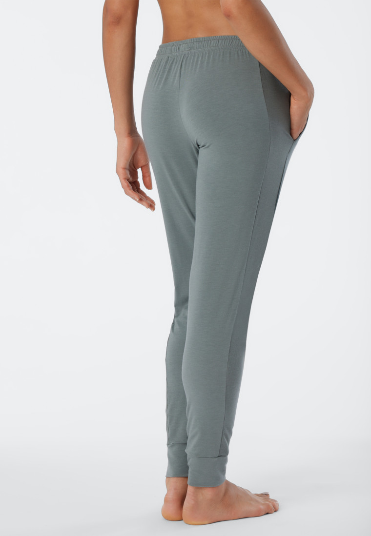 Hose lang Viskose Bündchen jade - Mix+Relax