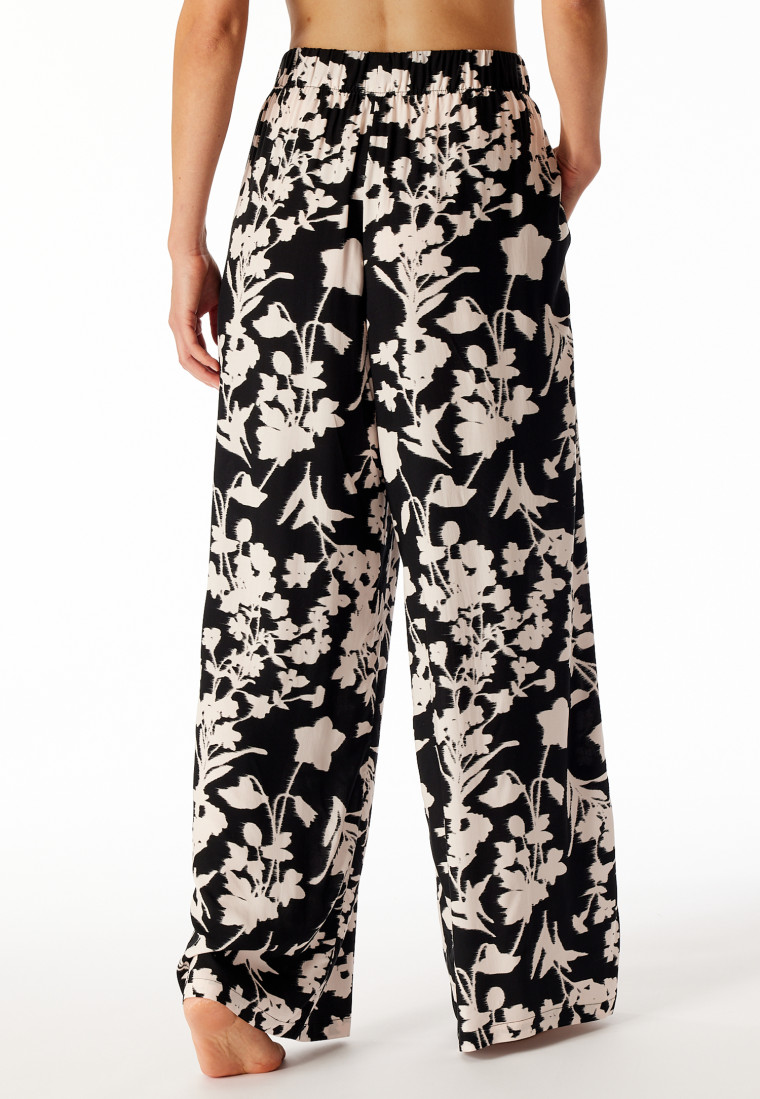Hose lang Viskose-Webware Blumen multicolor  Mix+Relax