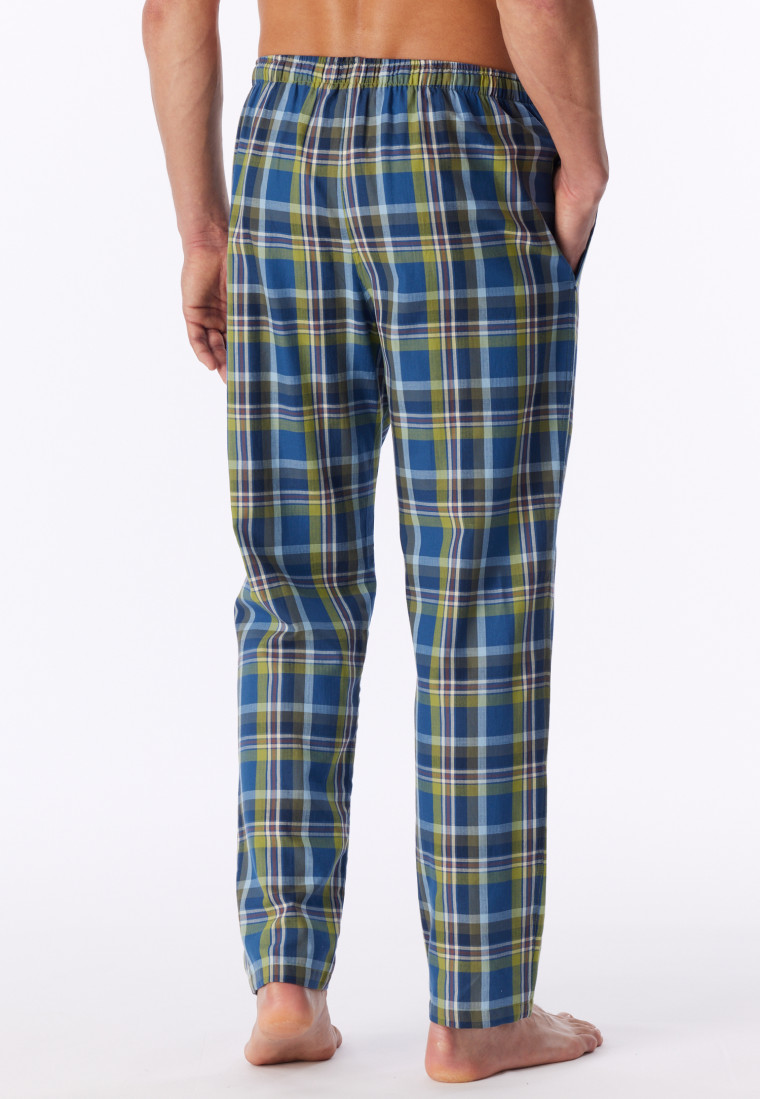 Hose lang Webware oliv kariert - Mix+Relax