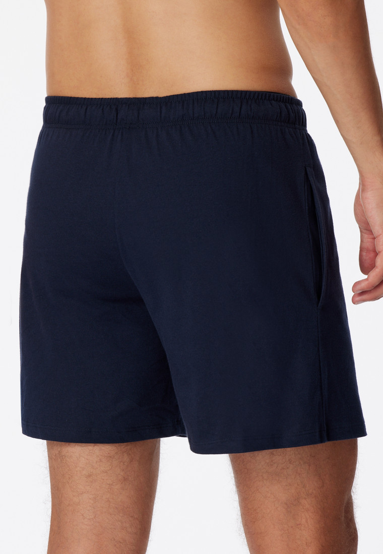 Boxer Jersey bleu foncé long - Mix & Relax Cotton