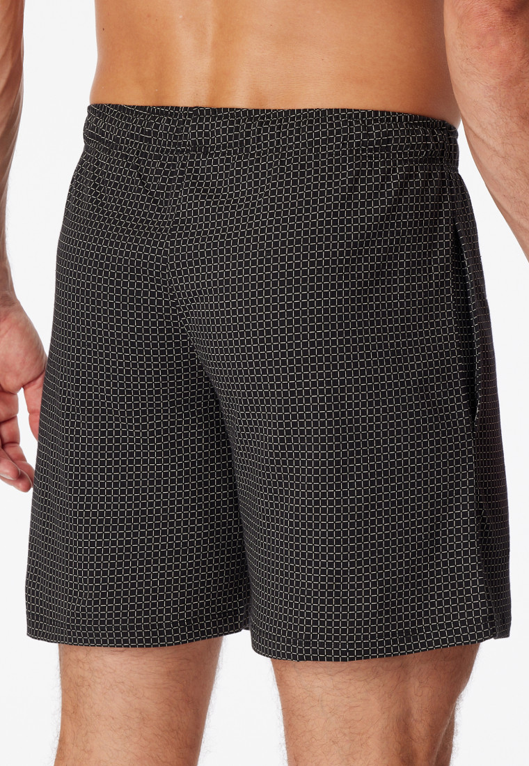 Long boxer shorts jersey black patterned - Mix & Relax