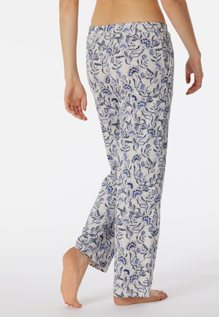 Loungebroek lang bloemenprint meerkleurig - Mix+Relax