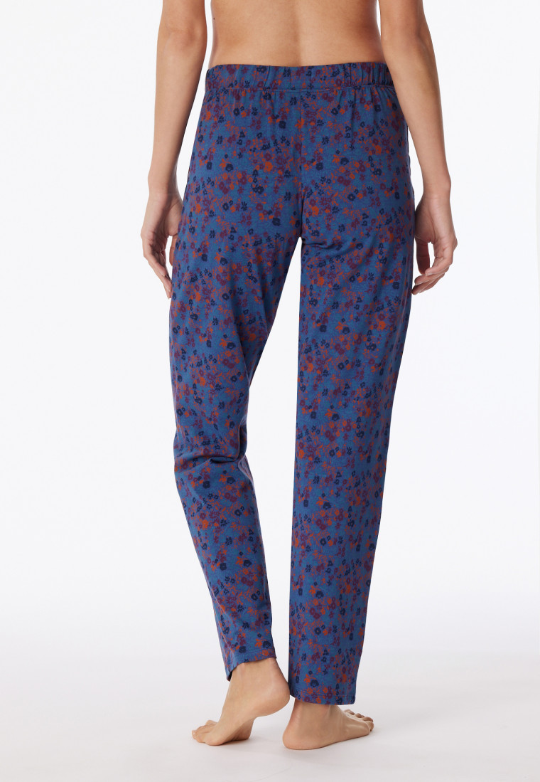 Lounge pants long jersey flowers multicolored - Mix & Relax