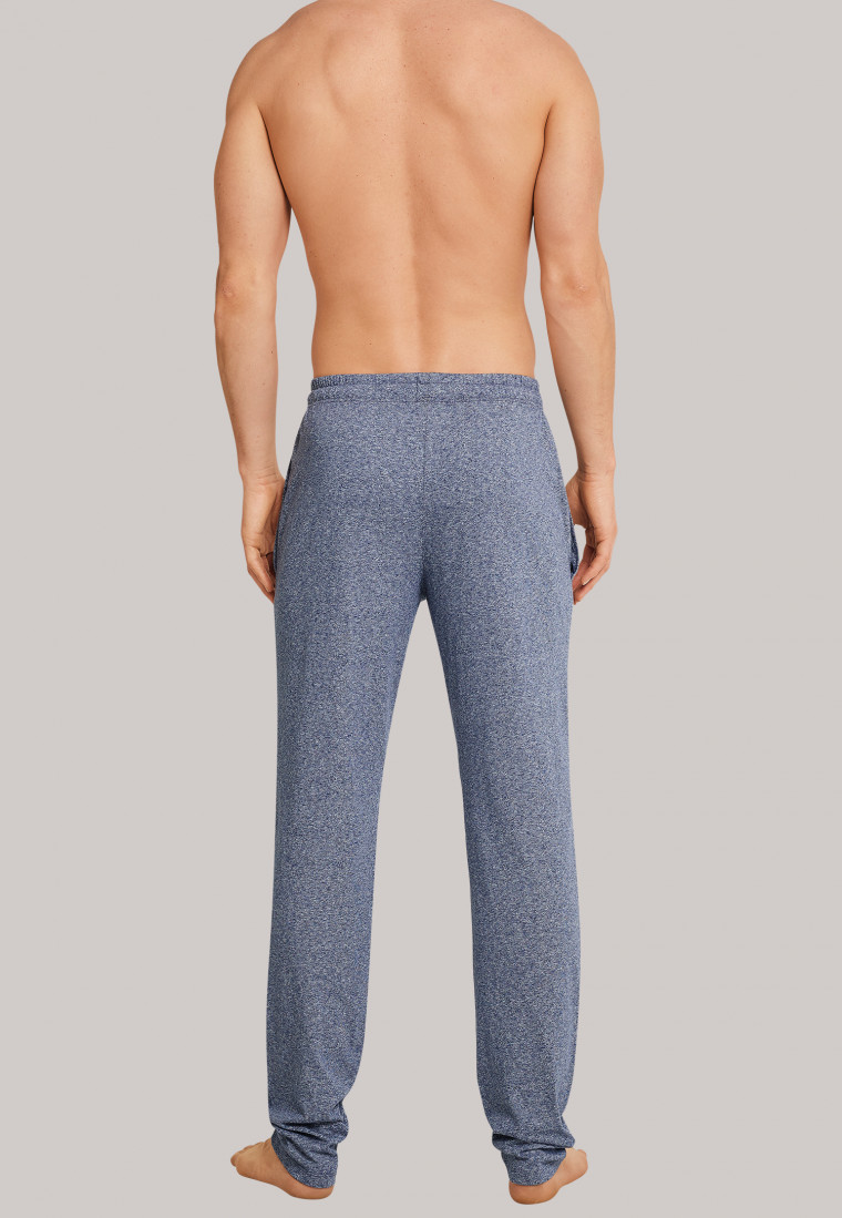Loungehose lang Jersey dunkelblau meliert - Mix & Relax Cotton